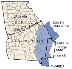 Map of Georgia showing the study area.
