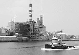Panoramic view of industrial water user, Savannah, Georgia, August 1990. Photograph by Richard E. Krause